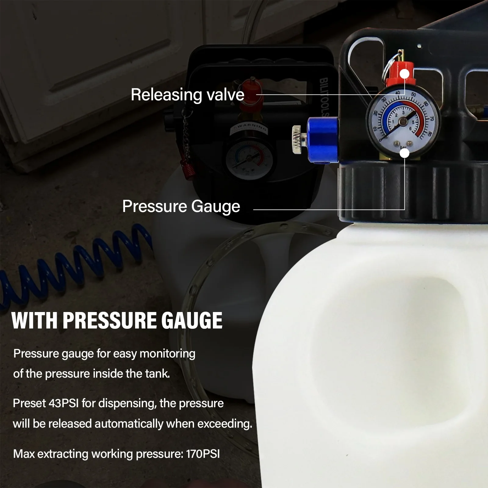 10L Manual ATF Transmission Oil Filling Pump Kit with 13 Adapters - Image 14