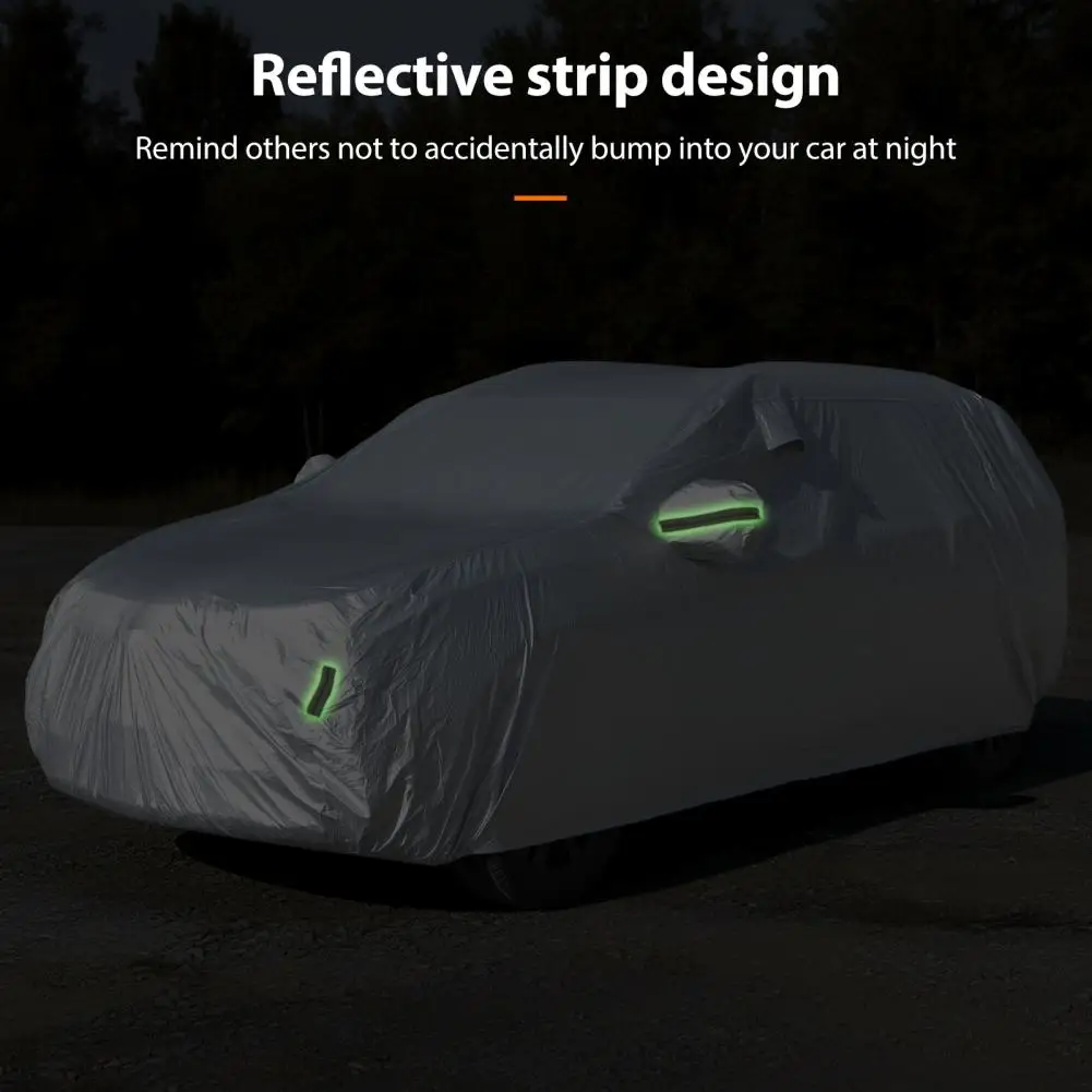 Outdoor Car Cover, Aluminum Film Waterproof All Weather Auto Cover, Wind And Snow Protection UV Protection Car Snow Cover - Image 5