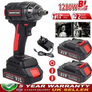 1000Nm 1/2" Cordless Electric Impact Wrench with Battery