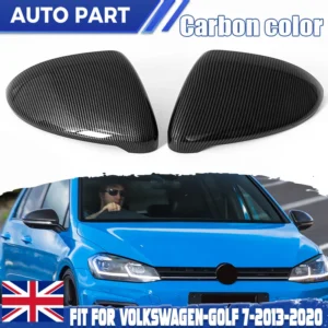 1 Pair Side Wing Rearview Mirror Cover Caps for VW Golf MK7 MK7.5 2014-2019