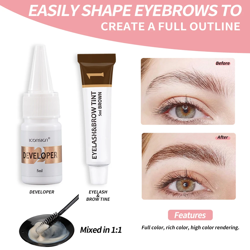 ICONSIGN Lash Lift & Brow Tint Kit for Eyelash Lifting and Eyebrow Dyeing - Image 10