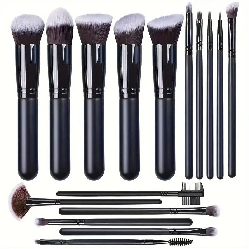 14–16PCS Professional Makeup Brush Set for Foundation, Powder & Eyeshadow Blending