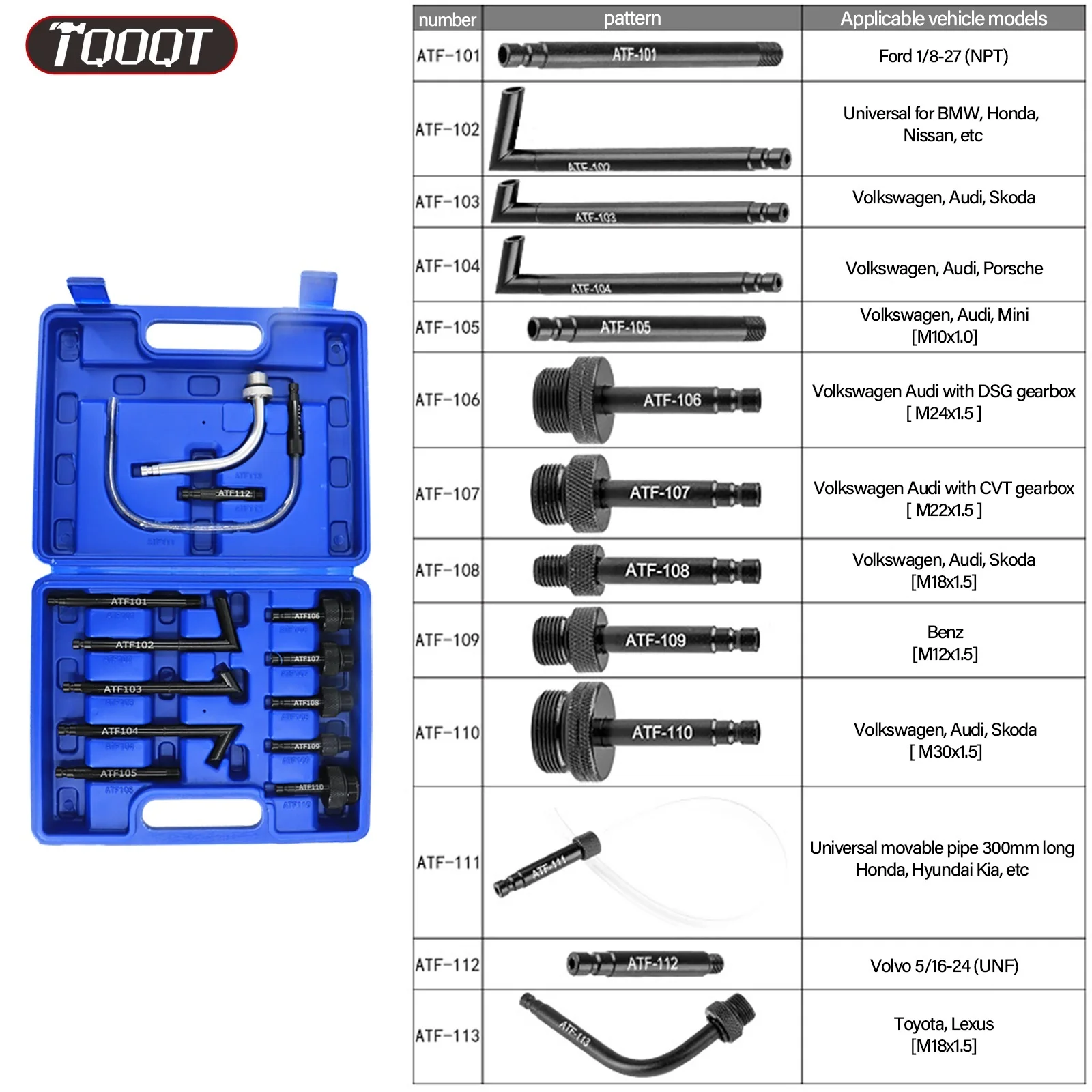 10L Manual ATF Transmission Oil Filling Pump Kit with 13 Adapters - Image 5