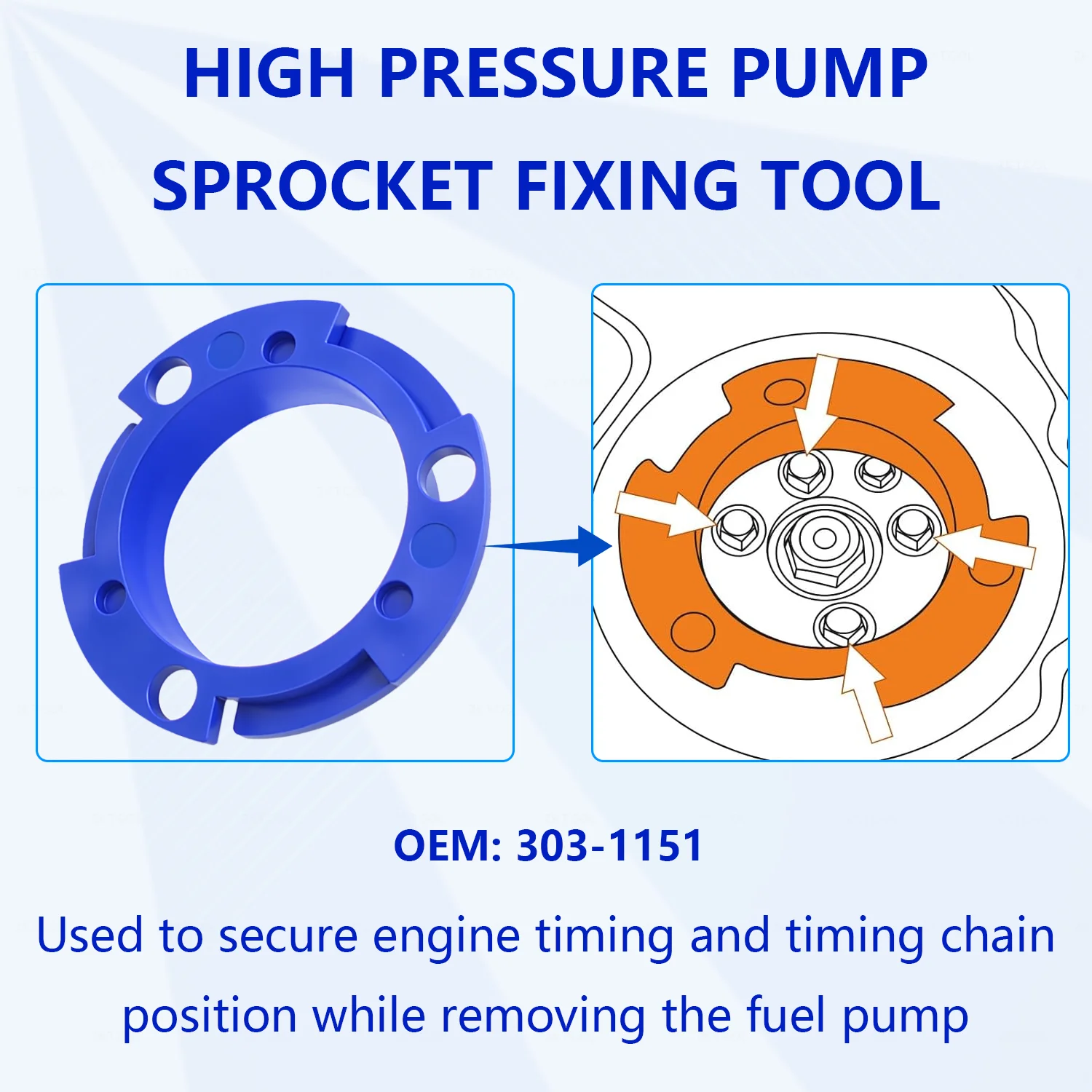 ZKTOOL Diesel Engine Timing Sprocket Lock and Injection Pump Installation and Removal Tool, Suitable for Ford 2.0 TDDi TDCi OEM 303-682 - Image 9
