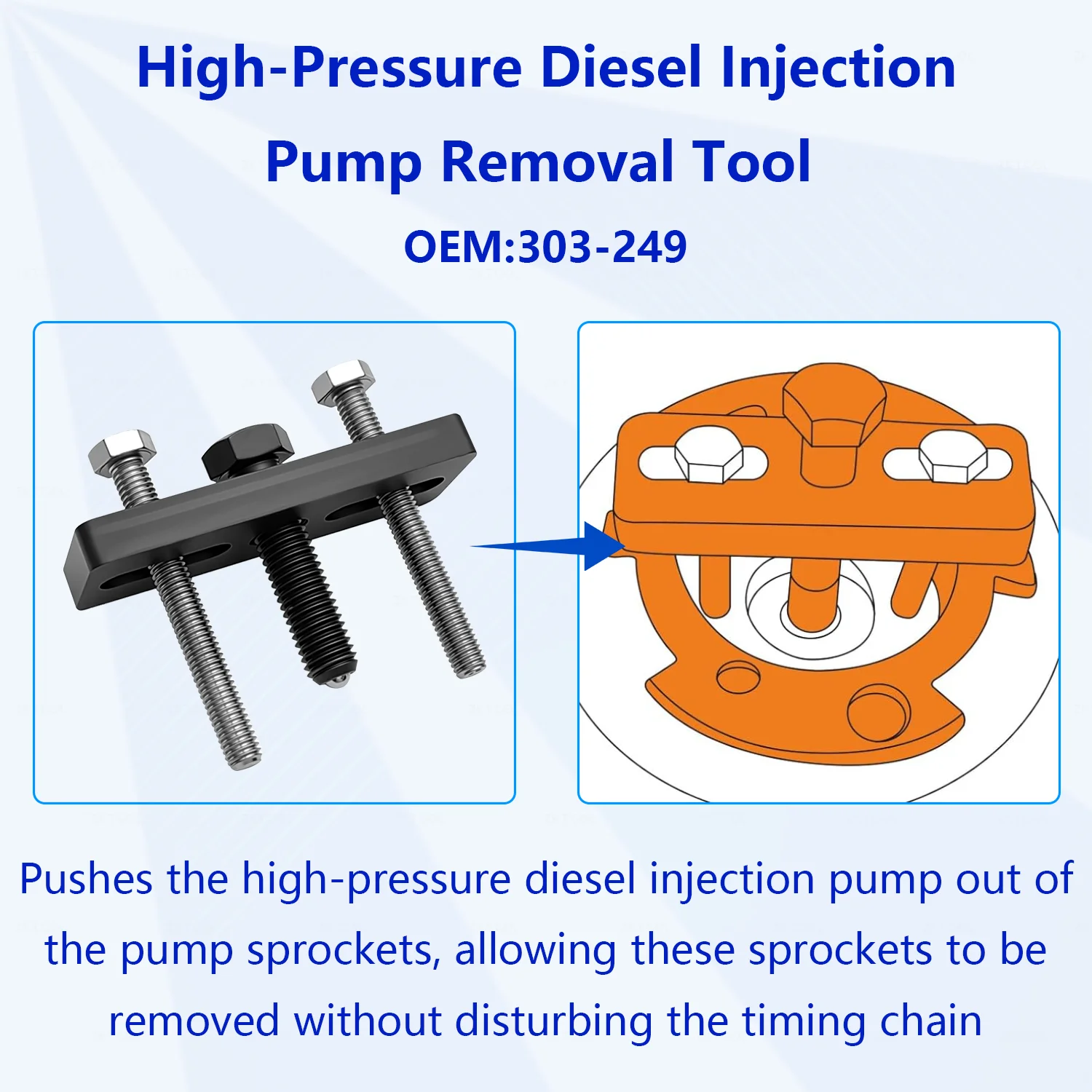 ZKTOOL Diesel Engine Timing Sprocket Lock and Injection Pump Installation and Removal Tool, Suitable for Ford 2.0 TDDi TDCi OEM 303-682 - Image 14