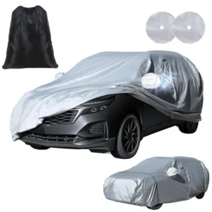Outdoor Car Cover, Aluminum Film Waterproof All Weather Auto Cover, Wind And Snow Protection UV Protection Car Snow Cover