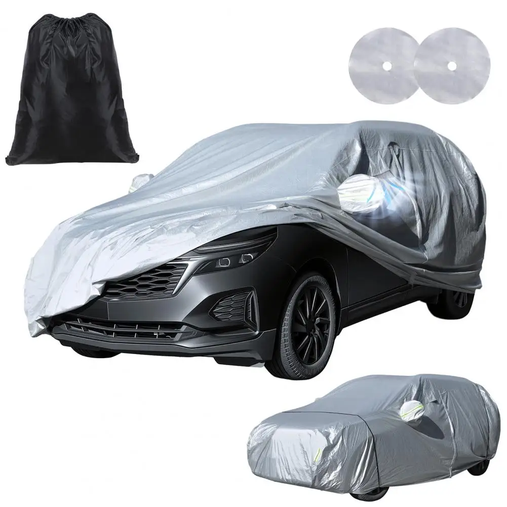 Outdoor Car Cover, Aluminum Film Waterproof All Weather Auto Cover, Wind And Snow Protection UV Protection Car Snow Cover