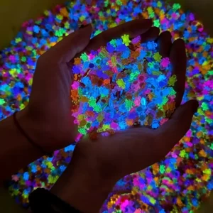 100pcs Mini Glow in the Dark Resin Turtle Figurines for Micro Landscape Decor