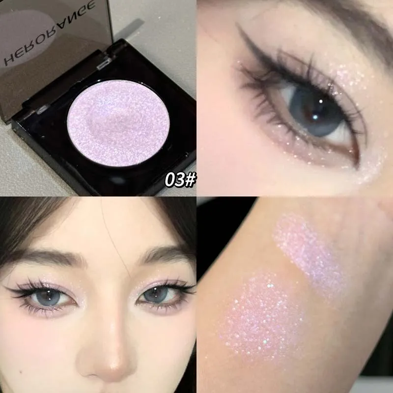 Pearlescent Single Color Eyeshadow Palette Fine Texture Waterproof Sweatproof Long Lasting Eye Brightening Portable Daily Beauty Teen Essential Affordable Female Cosmetic Gift - Image 5