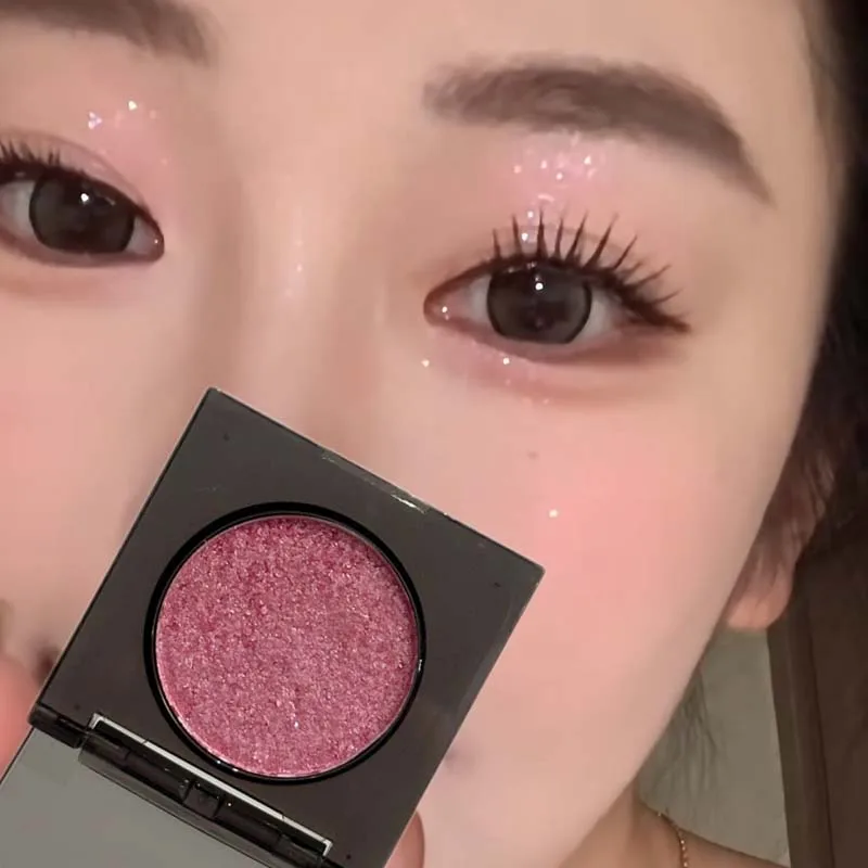 Pearlescent Single Color Eyeshadow Palette Fine Texture Waterproof Sweatproof Long Lasting Eye Brightening Portable Daily Beauty Teen Essential Affordable Female Cosmetic Gift - Image 2