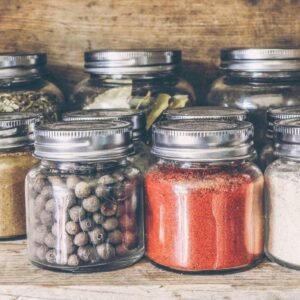 Glass Spice Jar Set with Rack